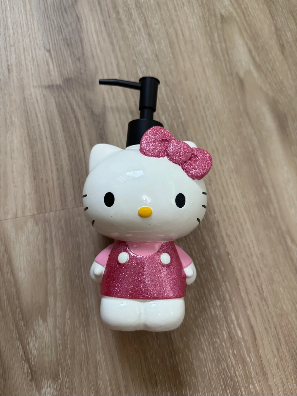 Hello Kitty Pink Glitter Soap Lotion Pump Dispenser